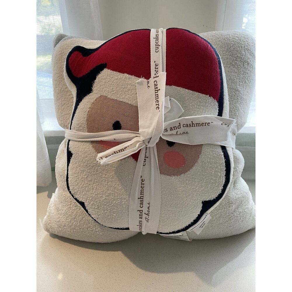 Cupcakes & Cashmere Santa Claus 18” 2 Pack Pillow Set Extra Soft ~NEW WITH TAGS~